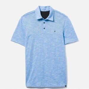 Hurley Stiller 3.0 performance golf space dye heathered logo casual slub polo